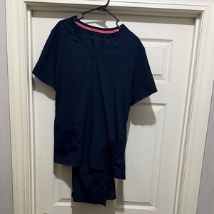 Koi Women's Navy Scrub Set
